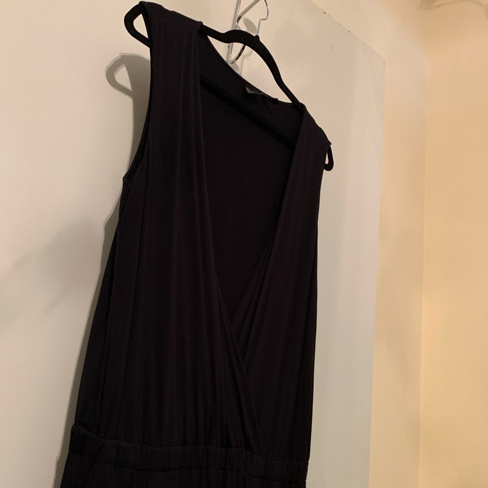 Casual Sleeveless Black Jumpsuit with Pockets